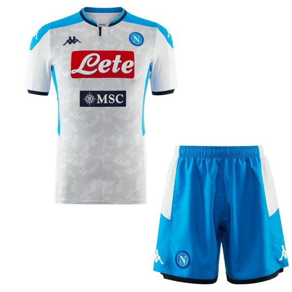 Replicas Pantalones Napoli 3ª Niños 2019/20 Blanco Azul